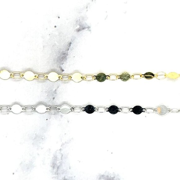 14K White Gold 4mm Wide Lobster Claw 7-inch Specialty Chain Minimalist Bracelet - Picture 6 of 6